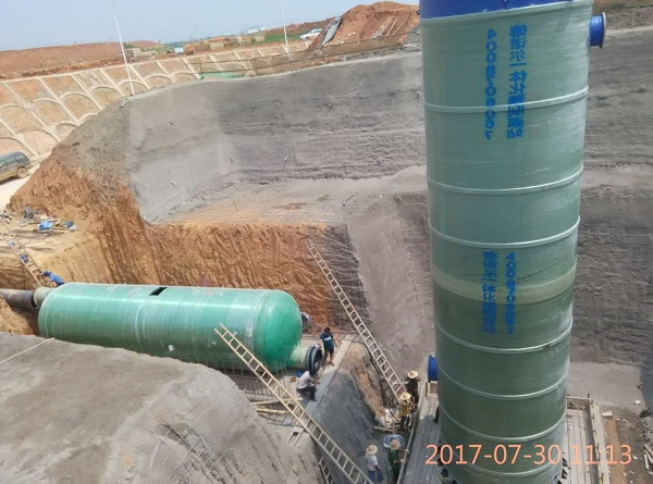 玻璃钢污水预制泵站—污水集中处理率超过97%(图1)