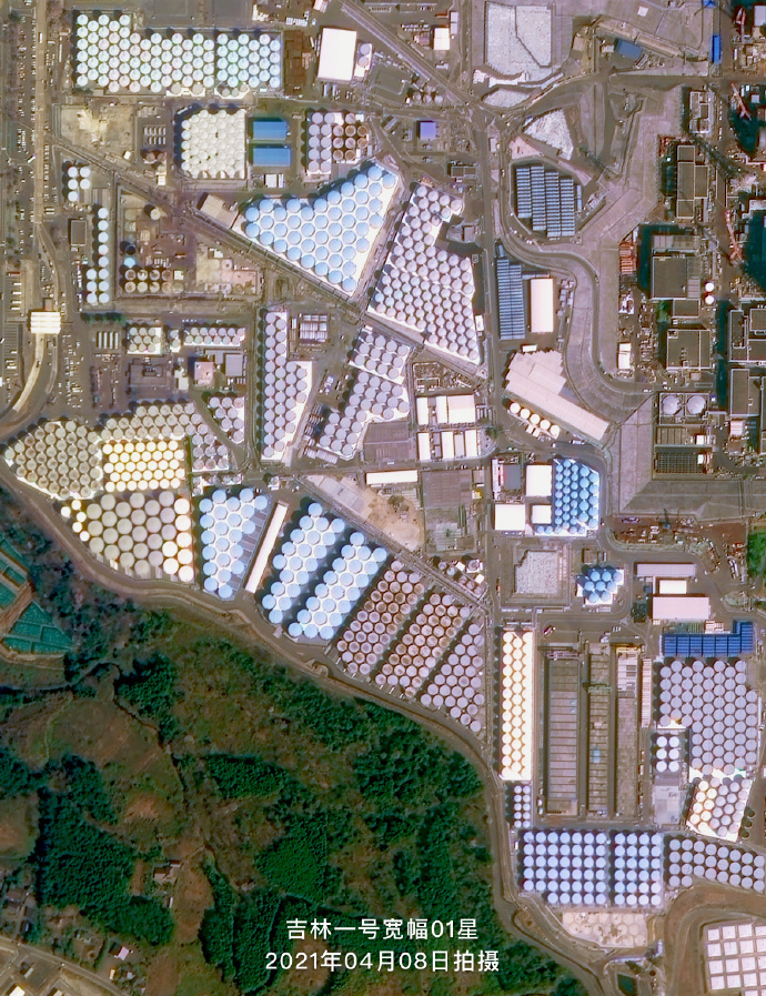 卫星直击日本福岛第一核电站：核废水储存罐数量惊人！(图3)