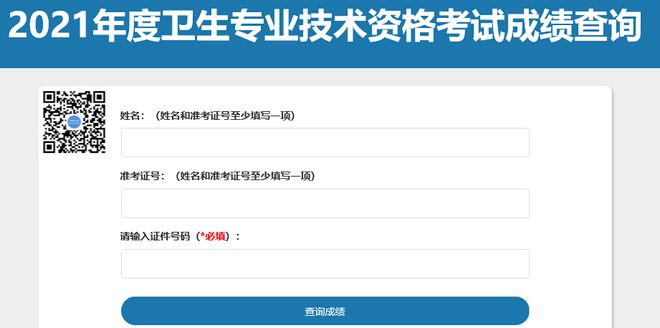 中国卫生人才网入口 卫生资格考试成绩查询入口2021(图1)
